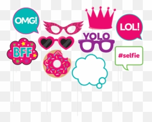 Emoji Photo Props - Teen Photo Booth Props,Emojio