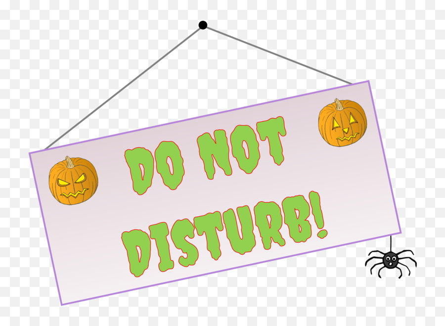 Spooky Halloween Hotel Do Not Disturb - Do Not Disturb Sign Spooky Emoji,Do Not Disturb Emoji