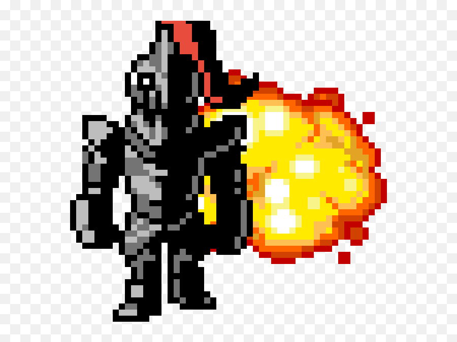 Pixilart - Walking Away From An Explosion By Anonymous Undyne Armor Sprite 8 Bit Emoji,Explosion Emoticon
