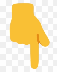 Emoticon Pointing Down - Finger Png Emoji