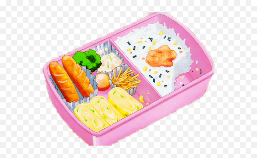 Aesthetic Bento Lunchtime Lunchbox - Gif De Comida De Anime Emoji,Emoji Lunch Box