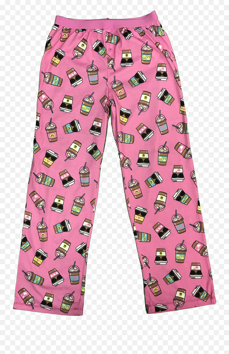 Coffee And Mocha Print Pj Pajama Pants - Pajamas Emoji,Emoji Pajama Set