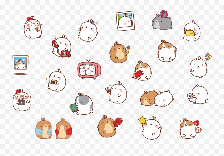 Pusheen Vector Pack Picture - Molang Stickers Printable Emoji,Cat Japanese Emoji