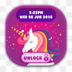 Unicorn Pin Lock Screen - Clipboard Emoji
