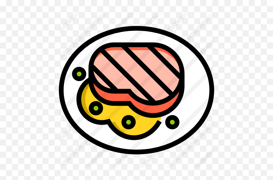 Food Icon Background Clipart - Circle Emoji,Steak Emoji