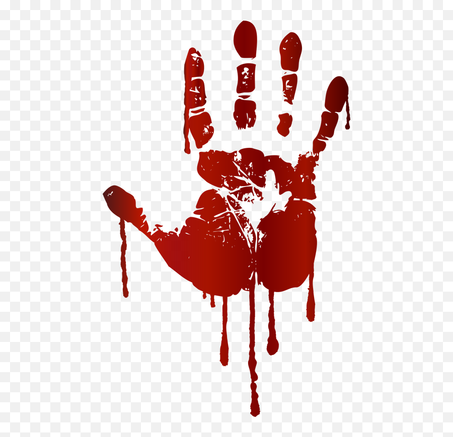 Blood Clipart Bloody Blood Bloody - Bloody Handprint Clipart Emoji,Bloody Knife Emoji