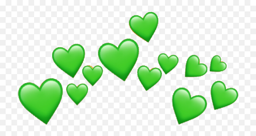 Green Heart Png - Green Heart Crown Png Emoji,Purple Heart Emoji Transparent