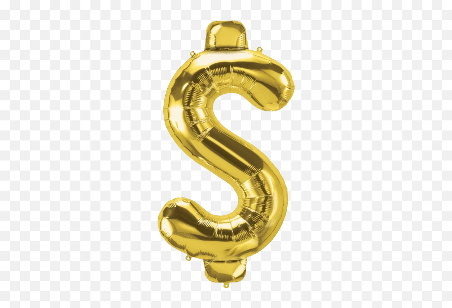 Gold Balloon - Rose Gold Letter S Balloon Emoji,Emoji Dollar Sign