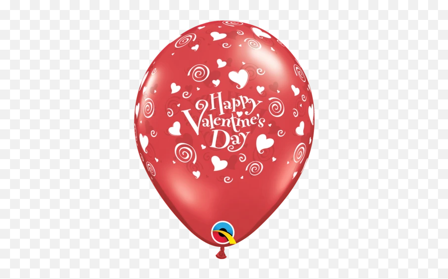 Jewel Ruby Red - Printed Happy Valentines Balloons Emoji,Swirling Hearts Emoji