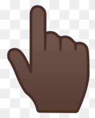 Pointing Up Emoji With Dark Skin Tone - Sign