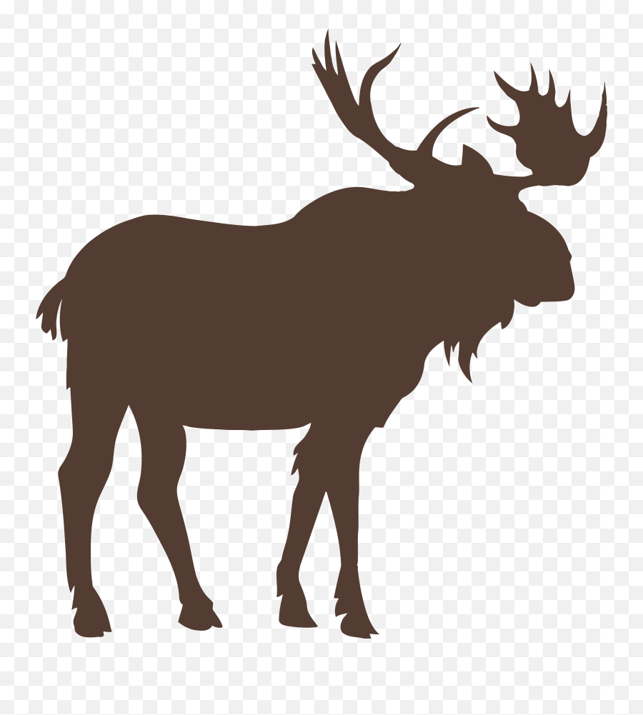 Moose Vector Graphics Royalty - Moose Silhouette Vector Emoji,Moose Emoji