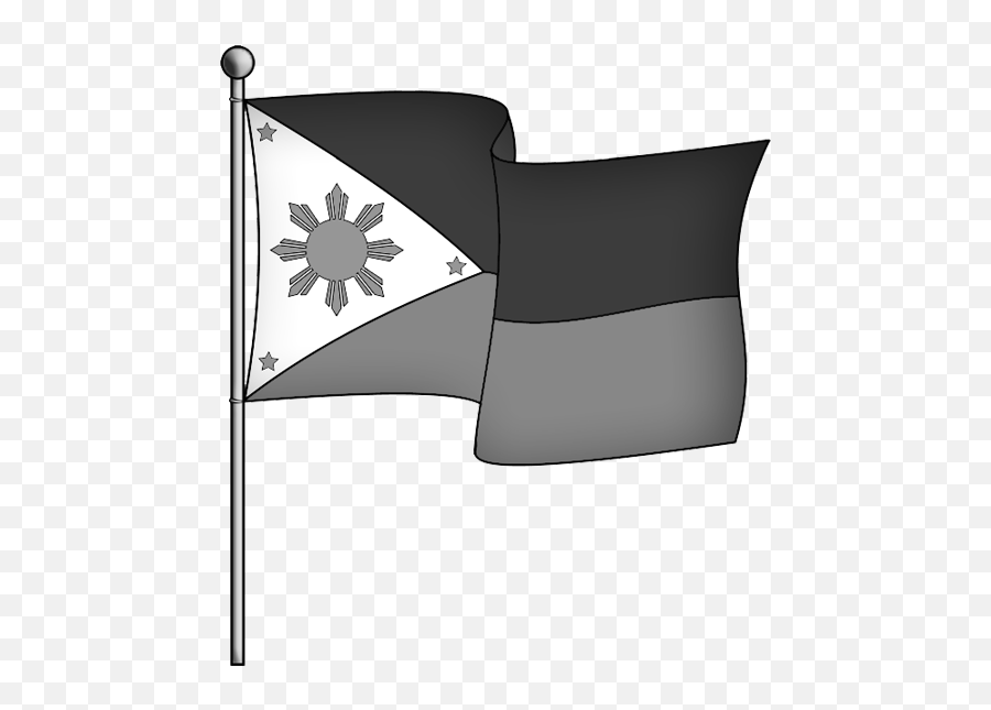 Waving Philippine Flag Clipart Black - Philippine Flag Clipart Png Emoji,Filipino Flag Emoji