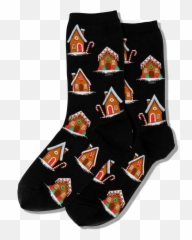 Womens Gingerbread Houses Socks - Sock Emoji,House Candy House Emoji