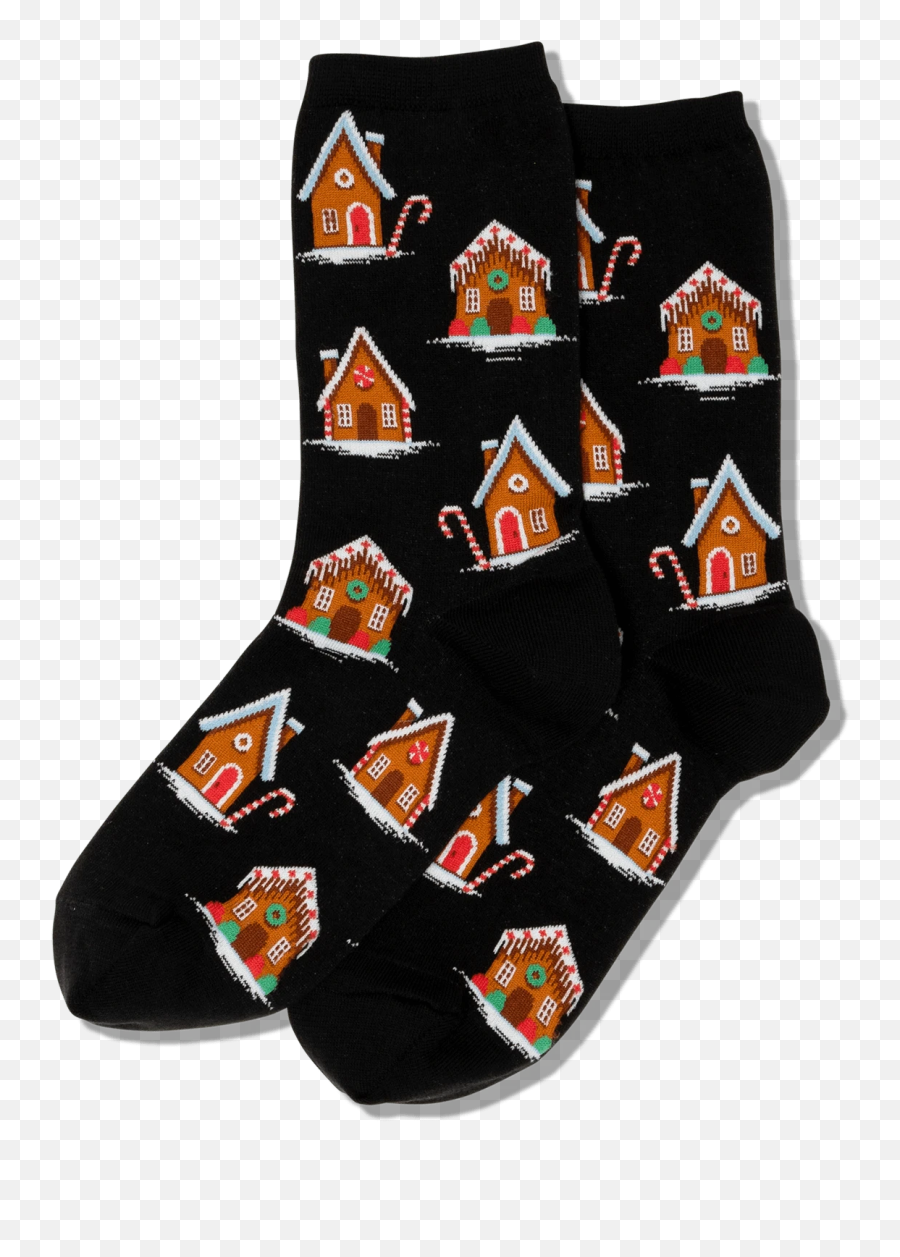 Womens Gingerbread Houses Socks - Sock Emoji,House Candy House Emoji