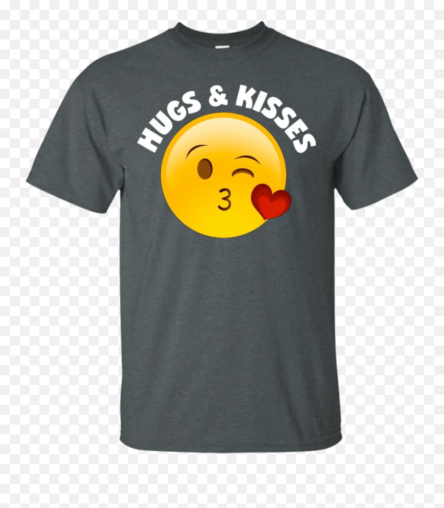 Emoji Valentines Day Shirt Hugs And Kisses Heart Kiss - Smiley,Emoji For Hugs