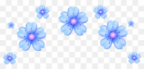 Crown Emoji Blue Sticker - Pink Aesthetic Emojis Png,Cherry Blossom Emoticon