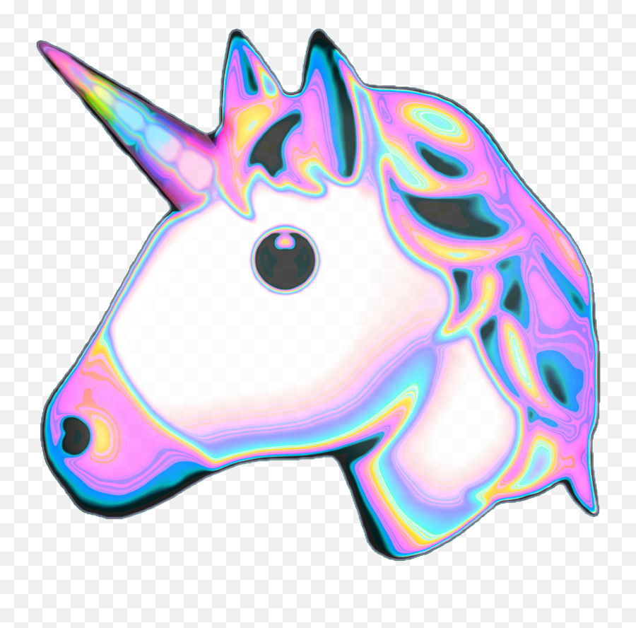 Unicorn Emoji Transparent Sticker - Unicorn Emoji Transparent,Unicorn Emoji Png