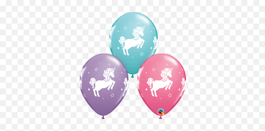 10 X 11 Whimsical Unicorn Qualatex - Unicorn Balloons Emoji,Party Favor Emoji