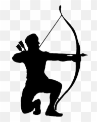 Bowhunting Bow And Arrow Clip Art - Bow And Arrow Silhouette Emoji,Archery Emoji