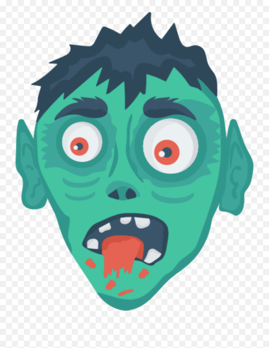 Ftestickers Halloween Zombie Emoji,Horror Face Emoji