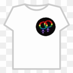 Lesbian Rainbow Symbol Black Patch Lgbt - Roblox T Shirt Robot Emoji