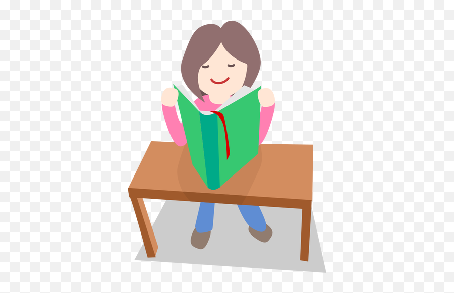 Reading A Book - Work In The Computer Clipart Emoji,Emoji Dictionary Book