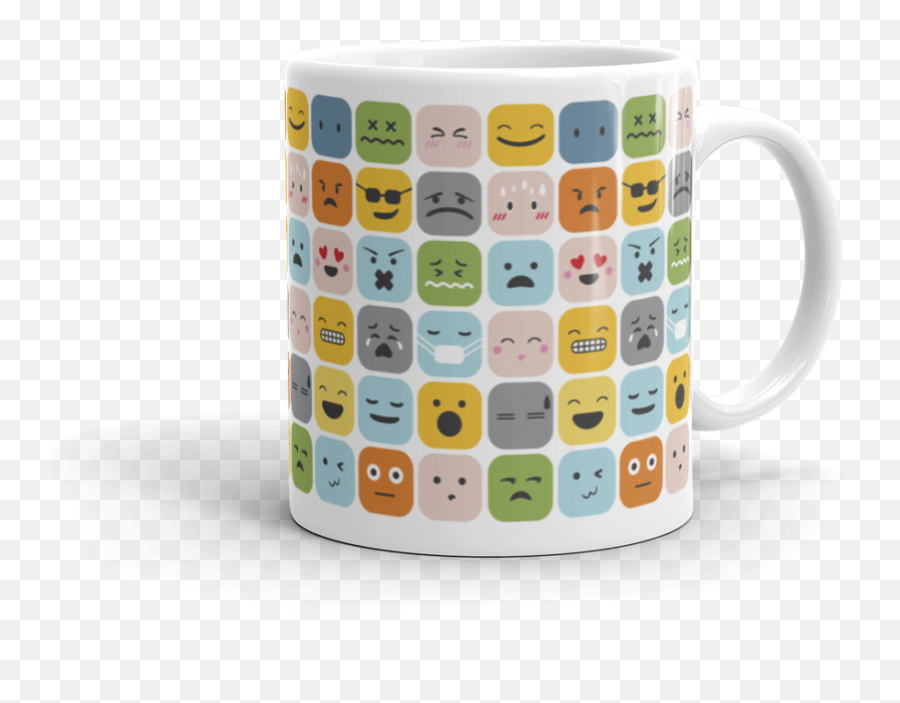 Emoji Doodle Pattern Mug - Coffee Cup,Tea Emoji
