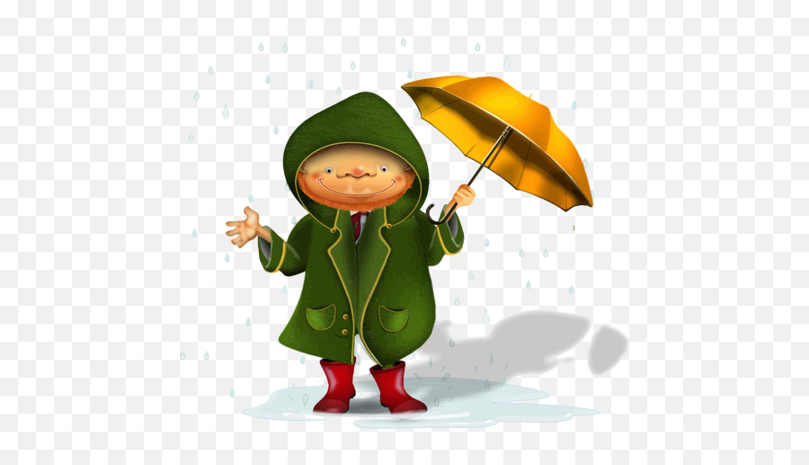 Man Rn Rain - Clip Art Emoji,10 Umbrella Rain Emoji