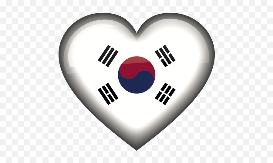 South Korean Flag Heart - Transparent Icon Korea Flag Png Emoji,French Flag Emoji
