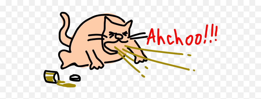 Sneezing Cat By Rones Free Svg - Sneezing Clipart Gif Emoji,Sneeze Emoji