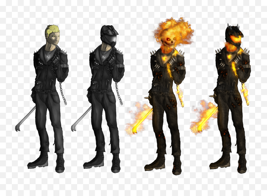 Download Hd Ghost Rider Face Png Transparent Image - Baby Ghost Rider Redesign Emoji,Thanos Emoji