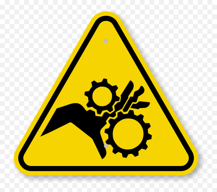Iso Moving Parts Can Crush Pinch Point Warning Sign Symbol - Moving Parts Warning Sign Emoji,Pinch Emoji