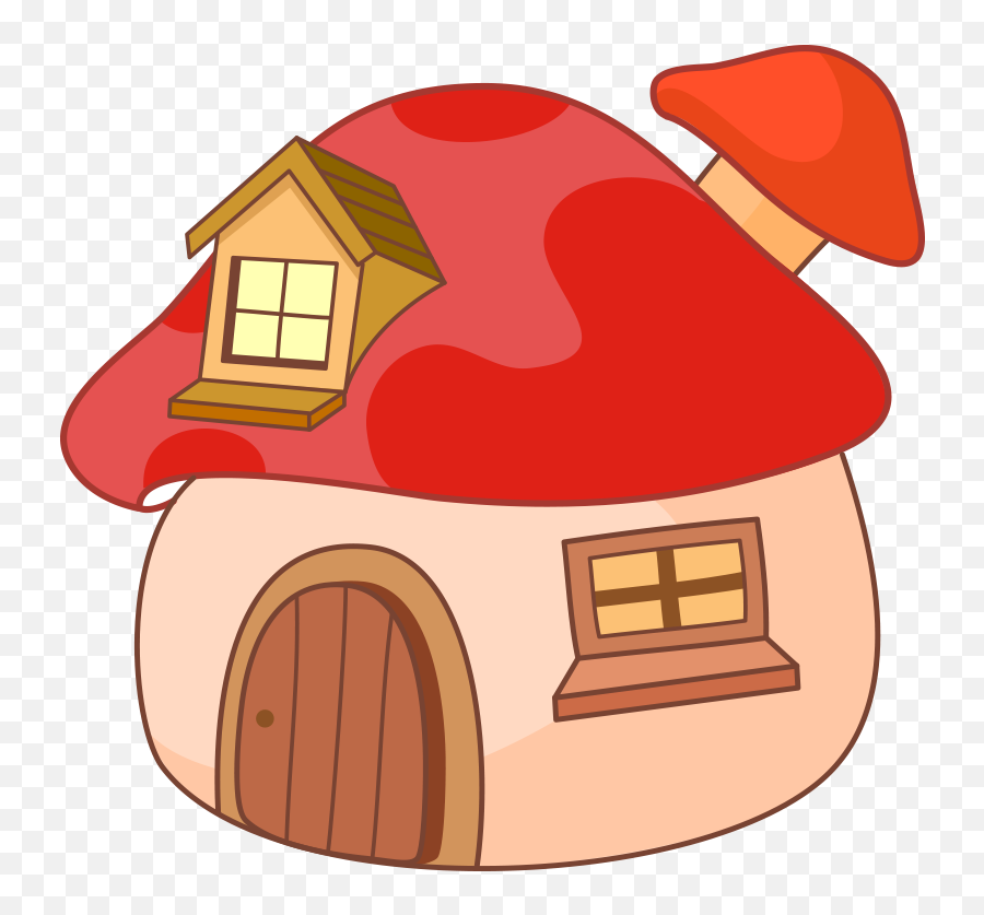 Cartoon House Royalty - Free Creative Cartoon House Png Mushroom House In Cartoon Emoji,House Emoji Transparent