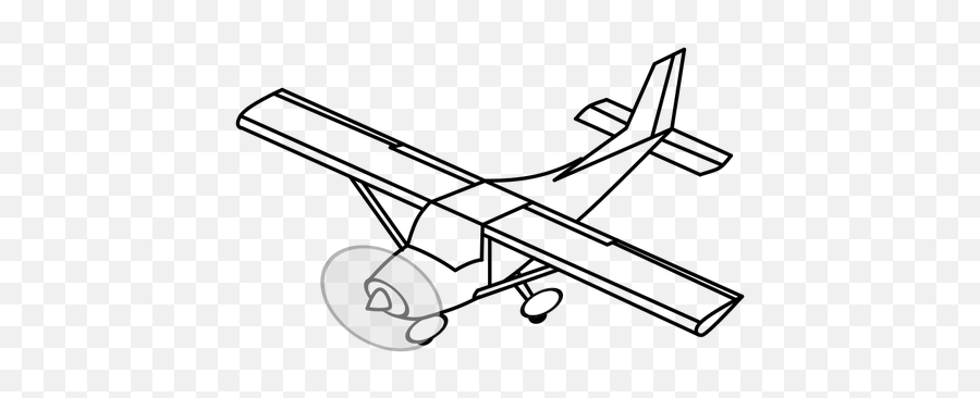 Single Engine Airplane Free Svg - Single Engine Plane Drawing Emoji,Black Plane Emoji