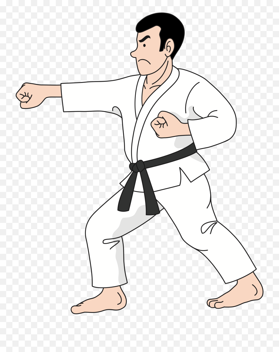Fighter Drawing Karate Transparent Png Clipart Free - Japanese Martial Arts Clipart Emoji,Emoji Karate Kid