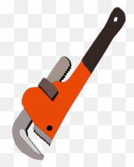 Orange Pipe Wrench Clipart - Clip Art Pipe Wrench Emoji,Wrench Emoji