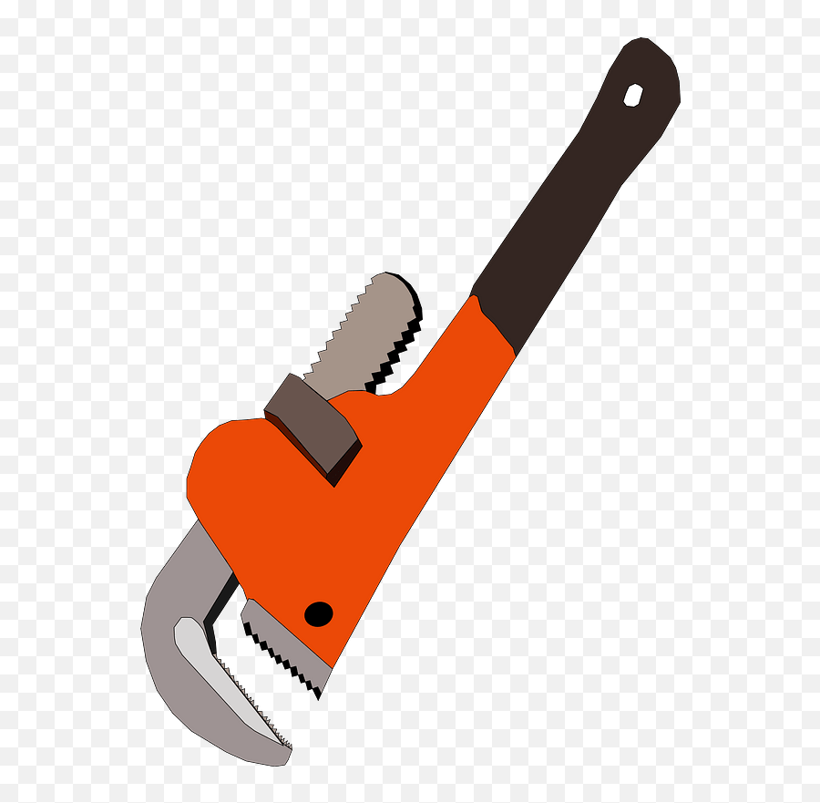 Orange Pipe Wrench Clipart - Clip Art Pipe Wrench Emoji,Wrench Emoji