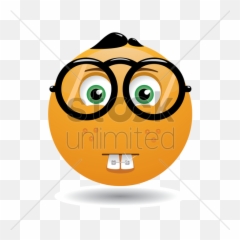 Nerd Vector Image - Smiley Emoji,Nerdy Emoticon