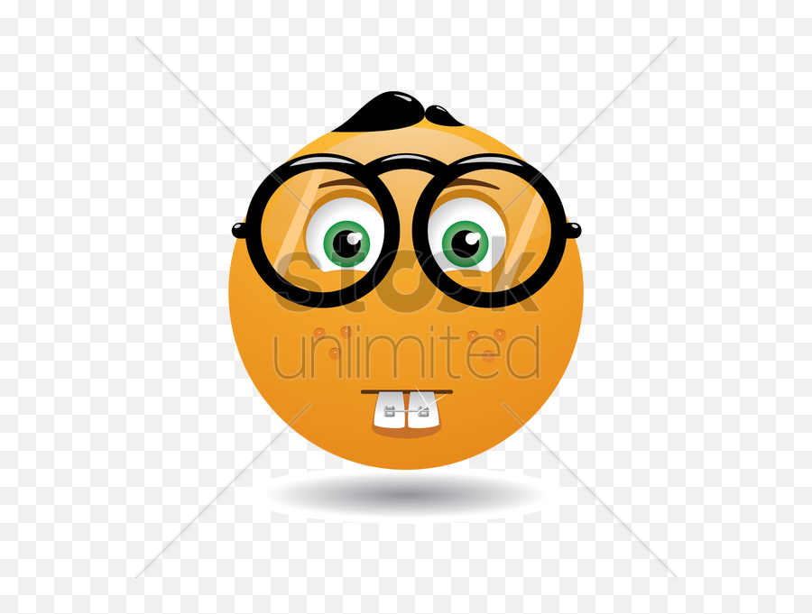 Nerd Vector Image - Smiley Emoji,Nerdy Emoticon