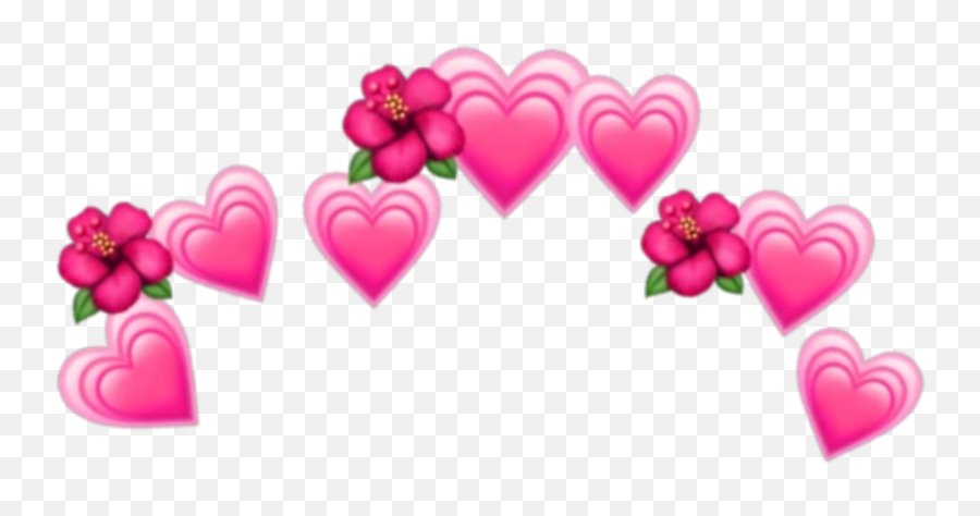 Heart Hearts Sticker - Pink Heart Crown Emoji Png,Snapchat Heart Emoji