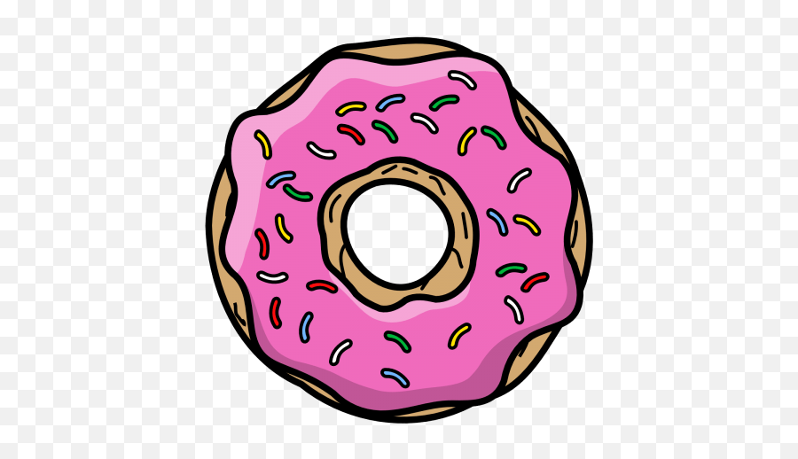 Donut Emoji Transparent Png Clipart - Simpsons Donut Png,Emoji Donut