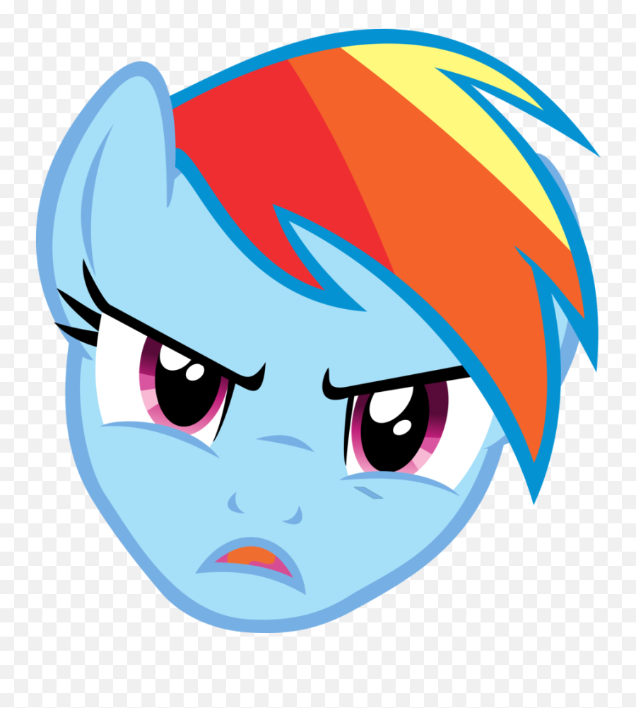Mad Clipart Enraged Picture - Rainbow Dash Angry Face Emoji,Enraged Emoji