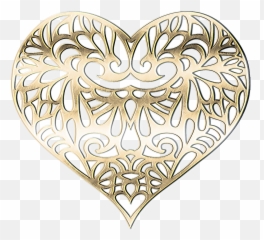 Heart Metal Gold Texture Graphic - Png Emoji