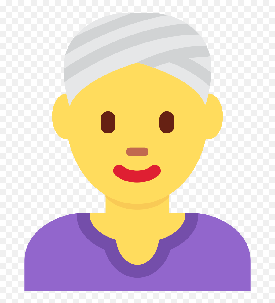 Twemoji2 1f473 - Illustration Emoji,Yellow And Purple Emoji
