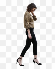 Download Free Png Woman Walking Cutout - People Walking Side Png Emoji,Walking Girl Emoji