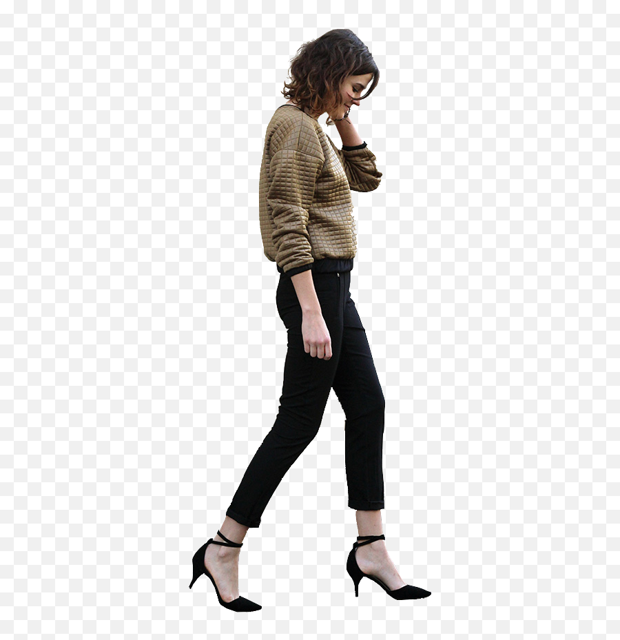 Download Free Png Woman Walking Cutout - People Walking Side Png Emoji,Walking Girl Emoji