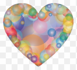 Bubble Heart Rainbow - Circle Emoji