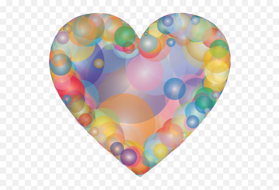 Bubble Heart Rainbow - Circle Emoji,Jesus Cross Emoji Symbol