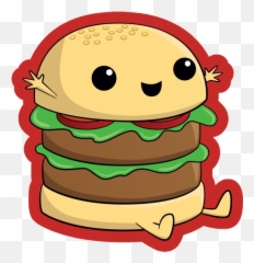 Burger Cute Kawaii Freetoedit - Cartoon Burger Emoji,Hamburger Emoticon