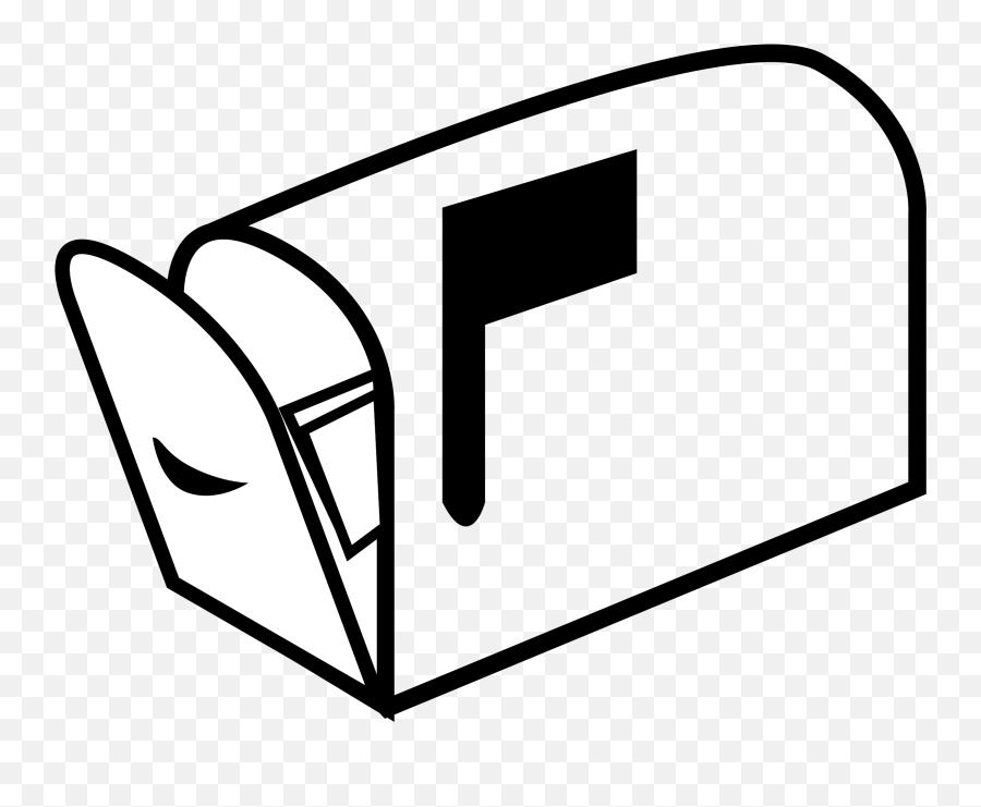 Mailbox Clipart Full Mailbox Mailbox - Black And White Mailbox Clipart Emoji,Mailbox Emoji